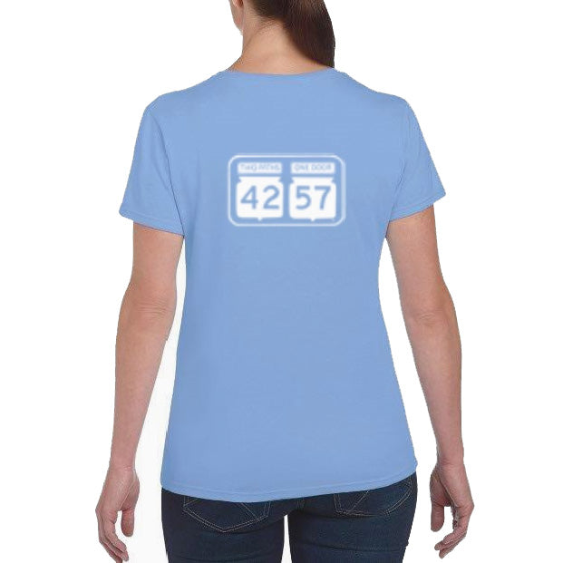 Quiet Side Blue 42-57 women's short sleeve tshirt