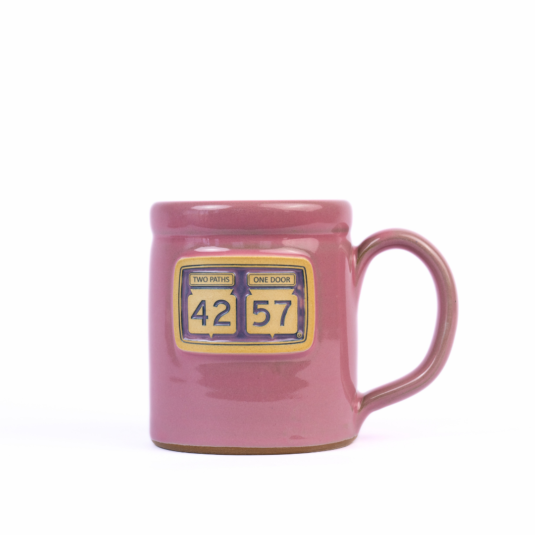 42-57 Gallery Mug in pink made with handcrafted ceramic