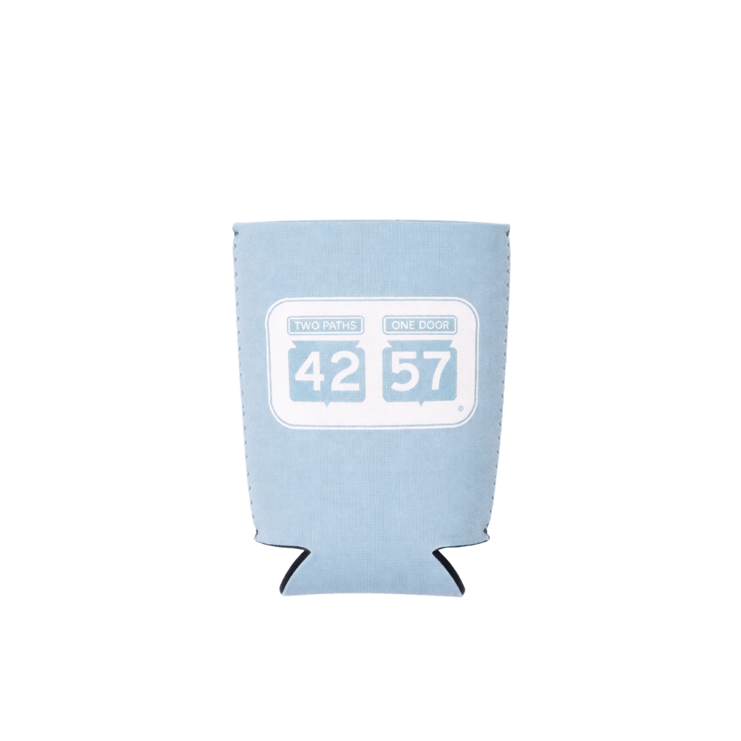 Flat view of 42-57 Standard Coozie in light blue