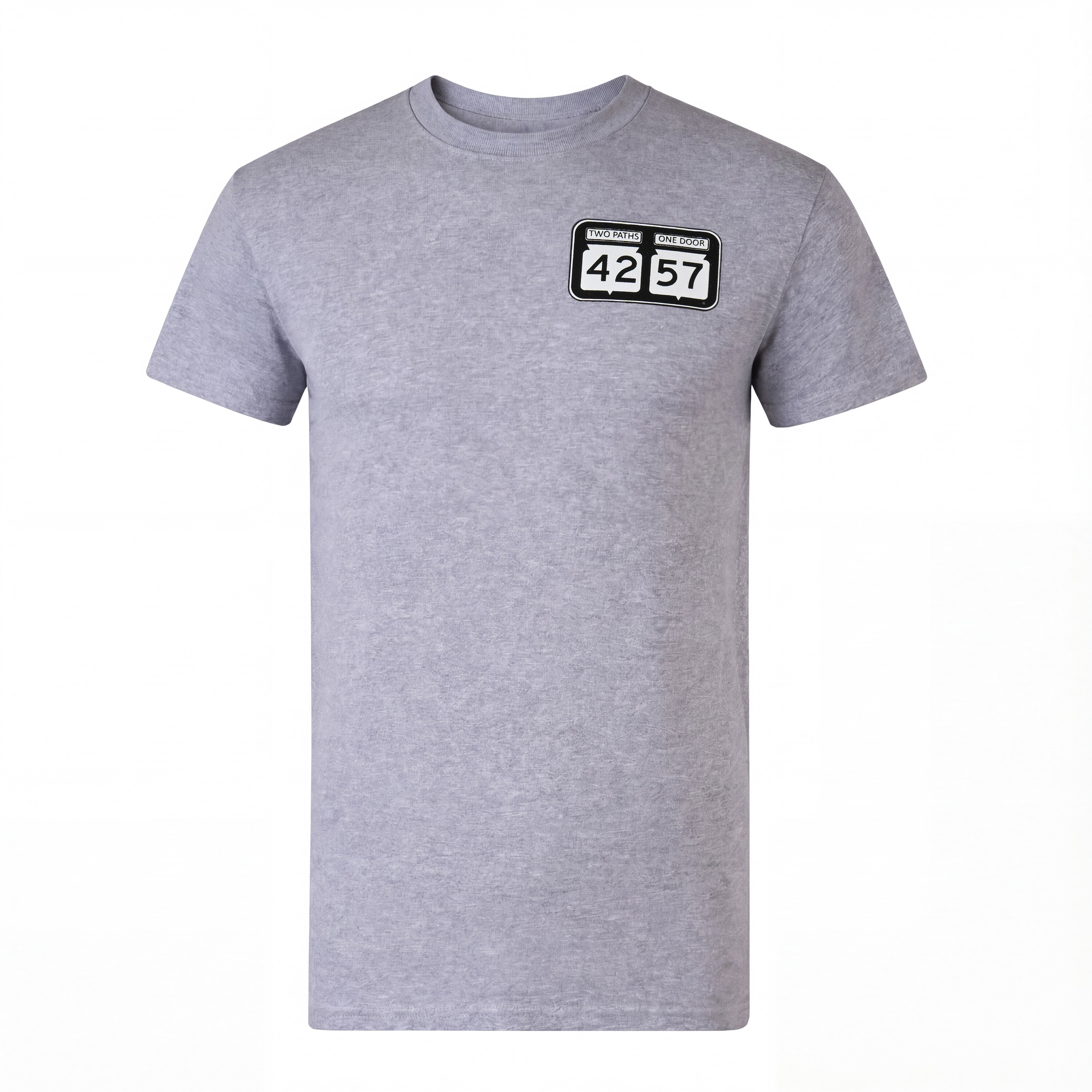 42-57 Unisex Classic Tee in gray with Door County-inspired logo
