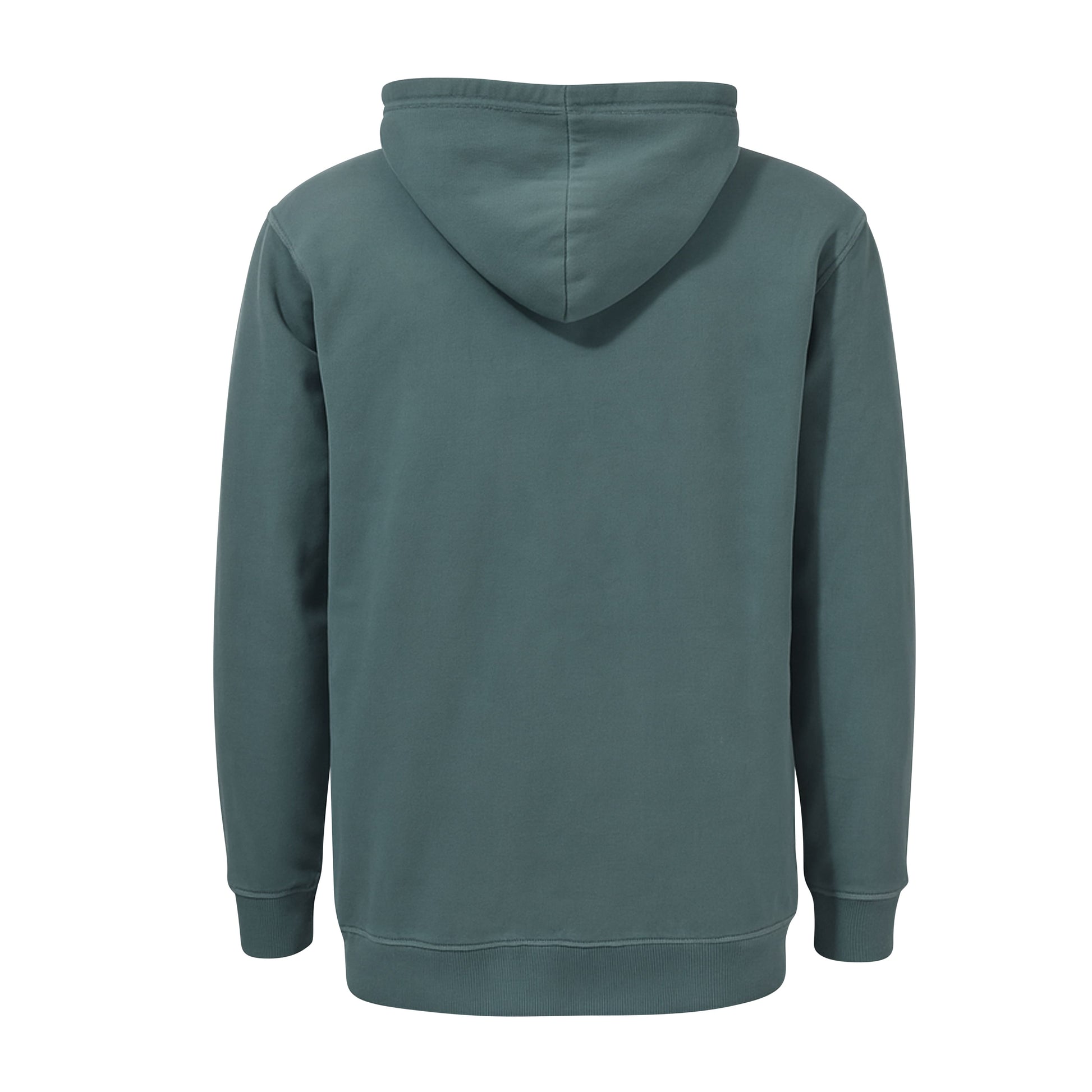 Back view of 42-57 Unisex Shoreline Hoodie in green