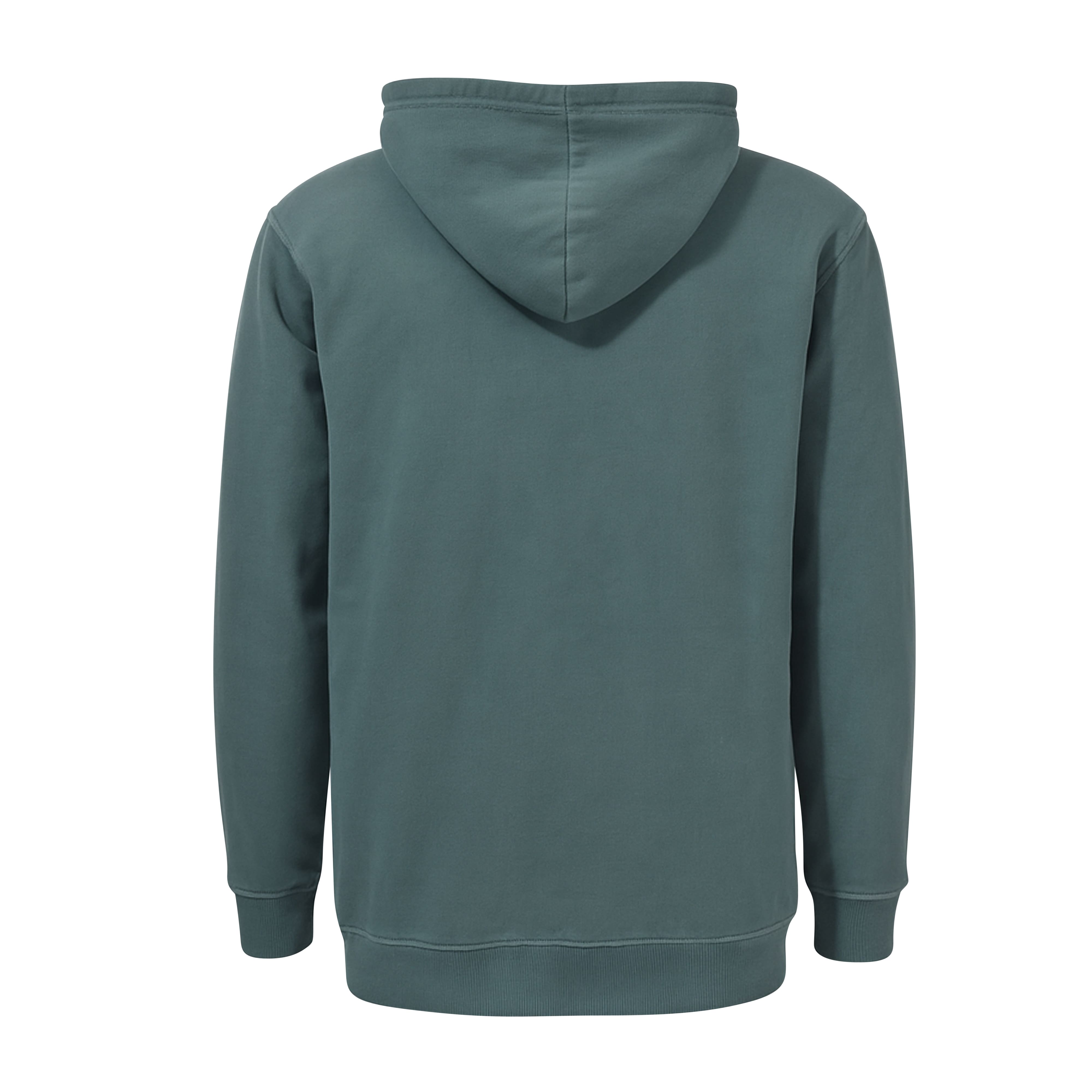 Back view of 42-57 Unisex Shoreline Hoodie in green