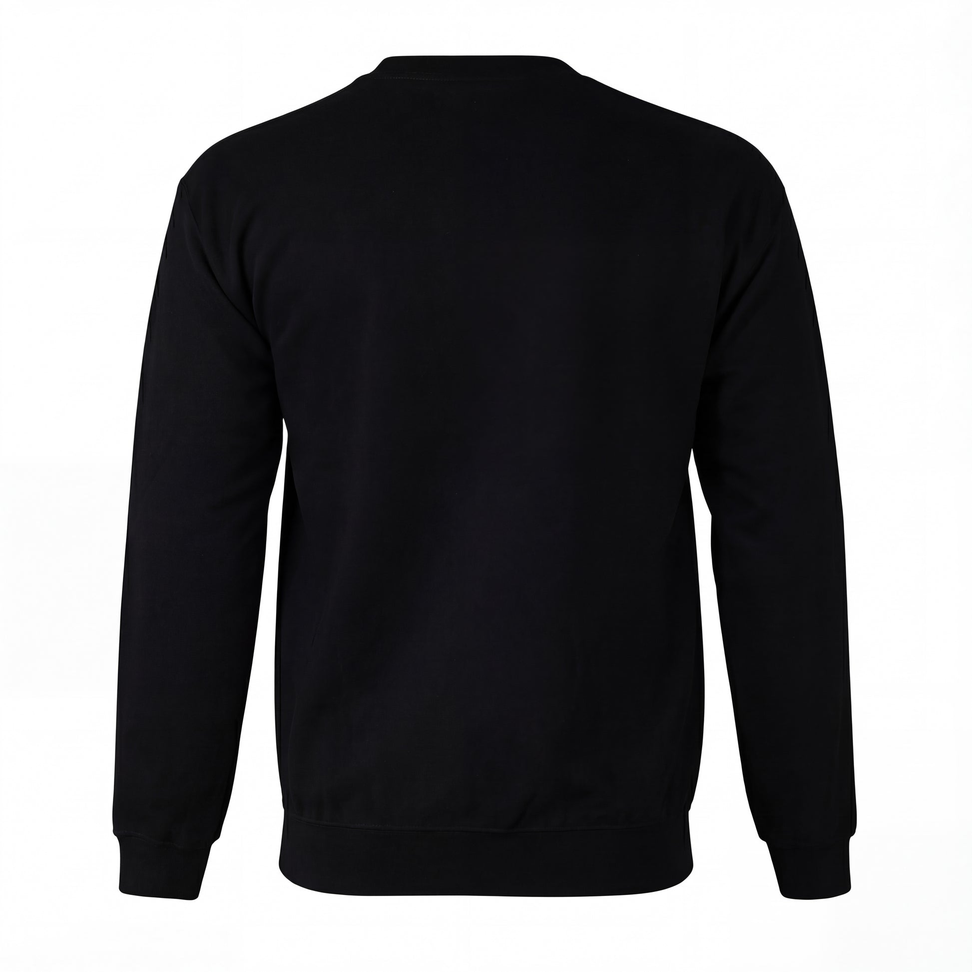 Back view of 42-57 Unisex Timeless Crewneck Sweatshirt in black