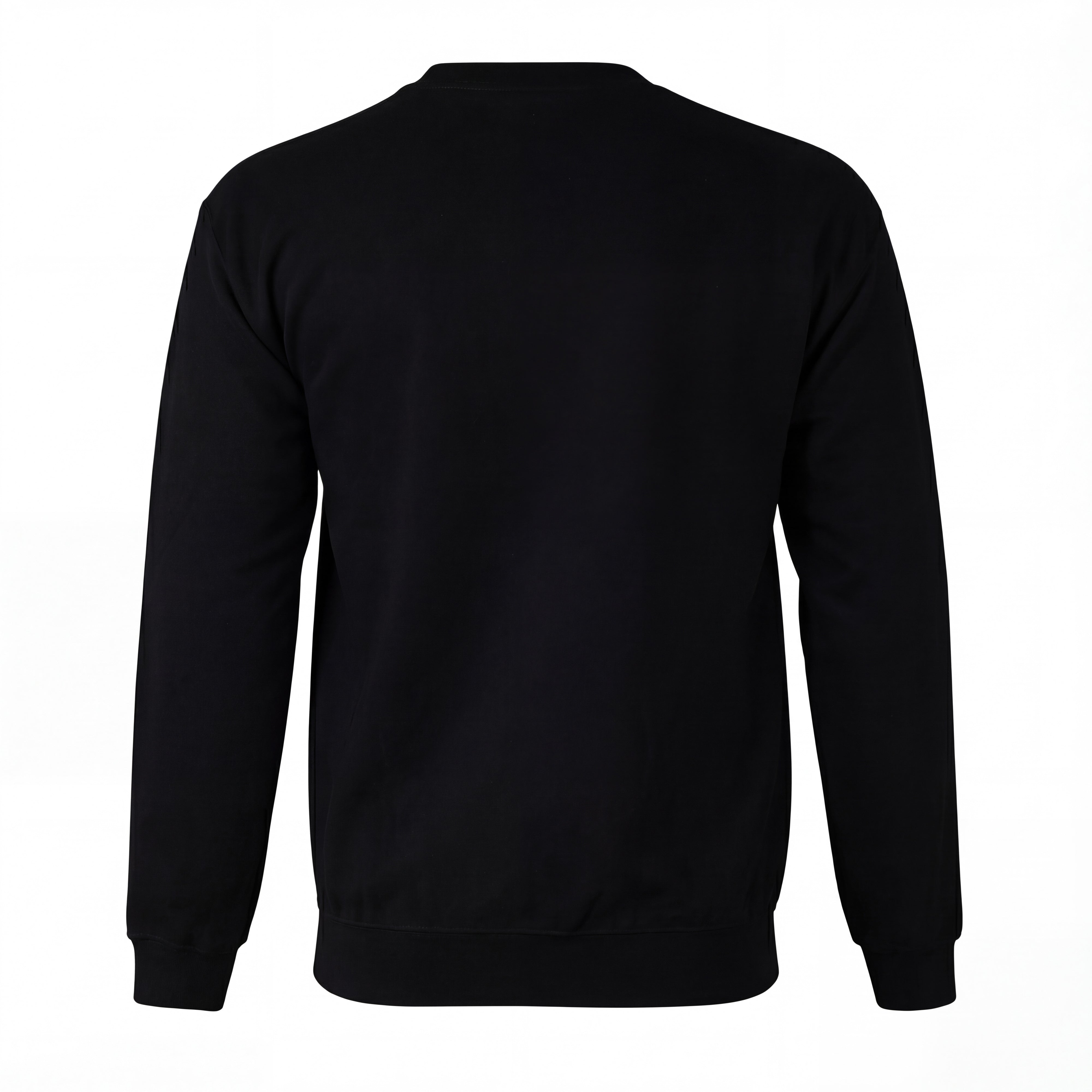 Back view of 42-57 Unisex Timeless Crewneck Sweatshirt in black