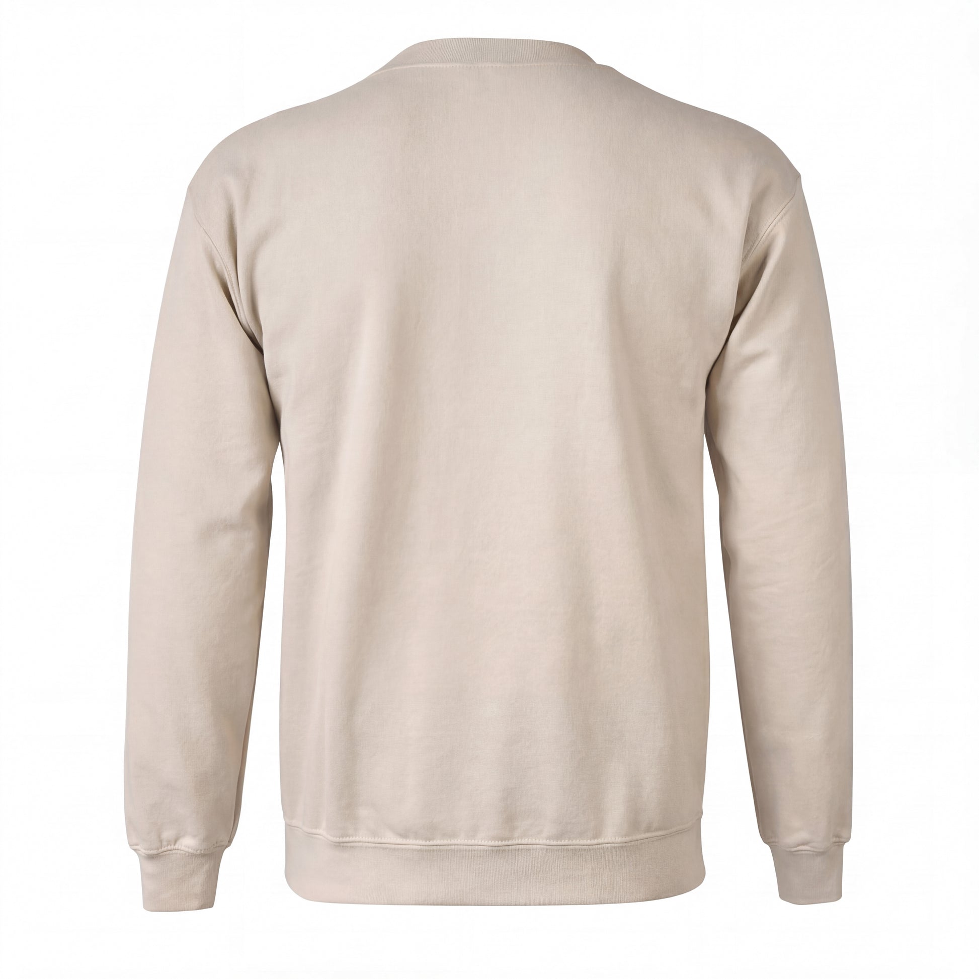 Back view of 42-57 Unisex Timeless Crewneck Sweatshirt in sand