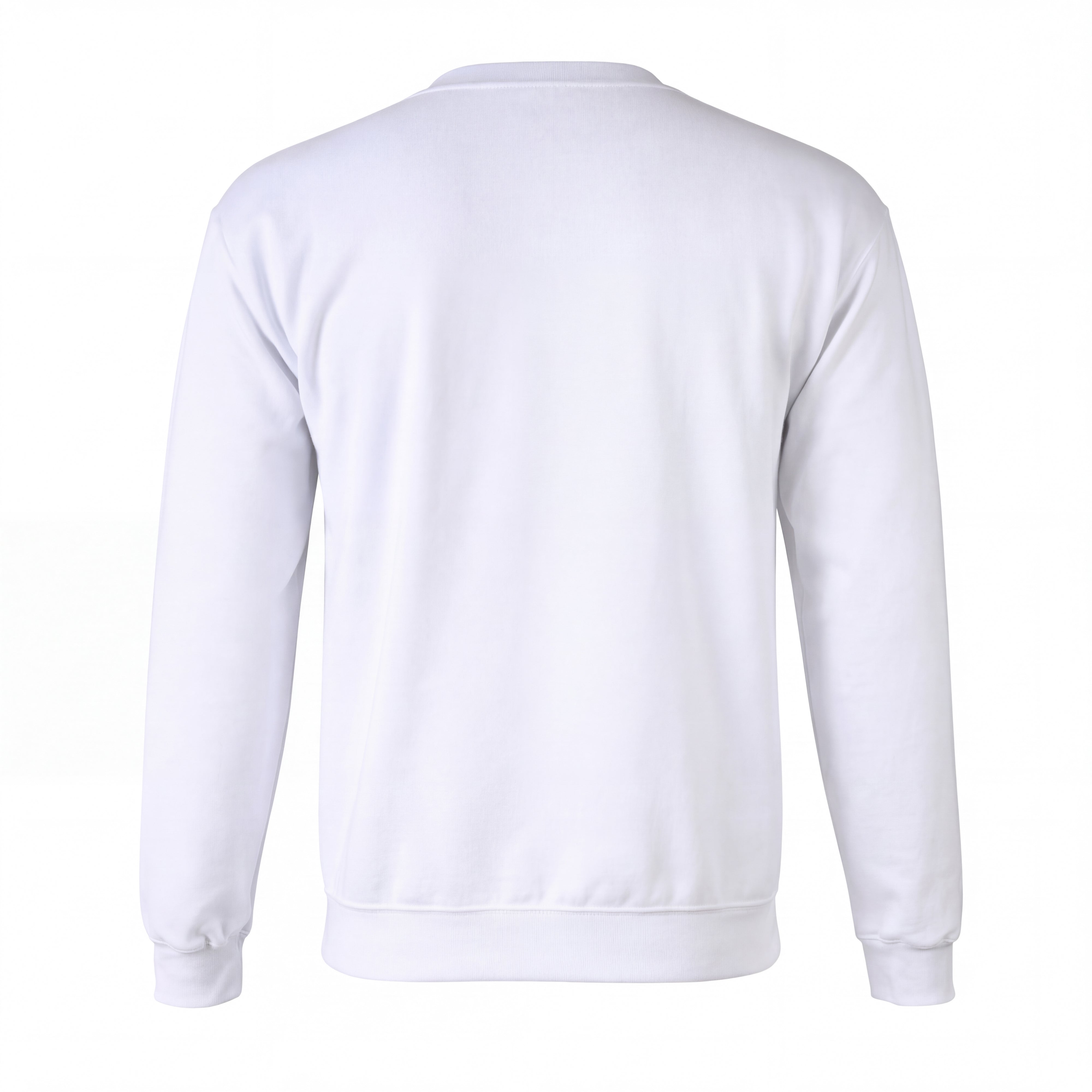 Back view of 42-57 Unisex Timeless Crewneck Sweatshirt in white