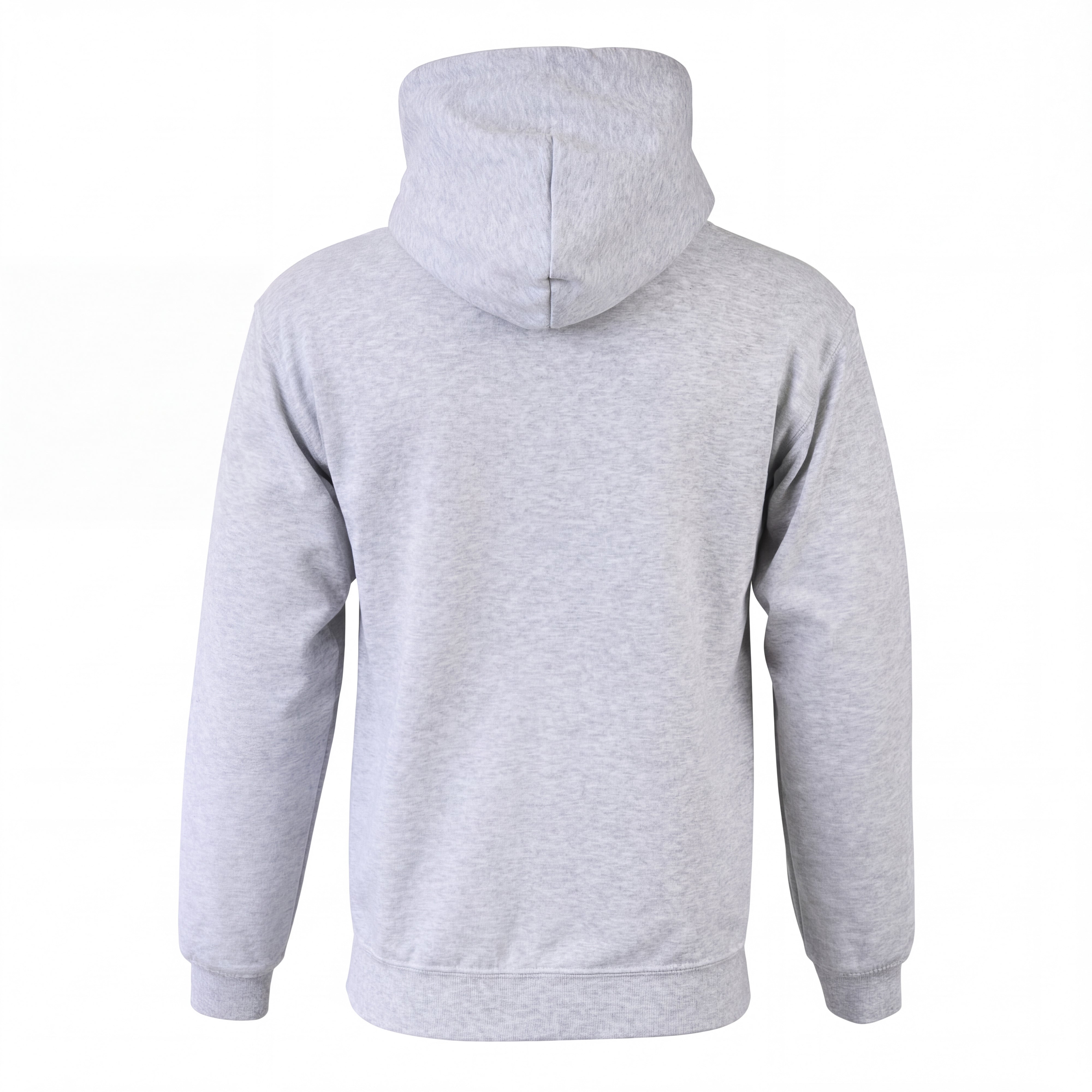 Back view of 42-57 Unisex Timeless Hoodie in heather gray