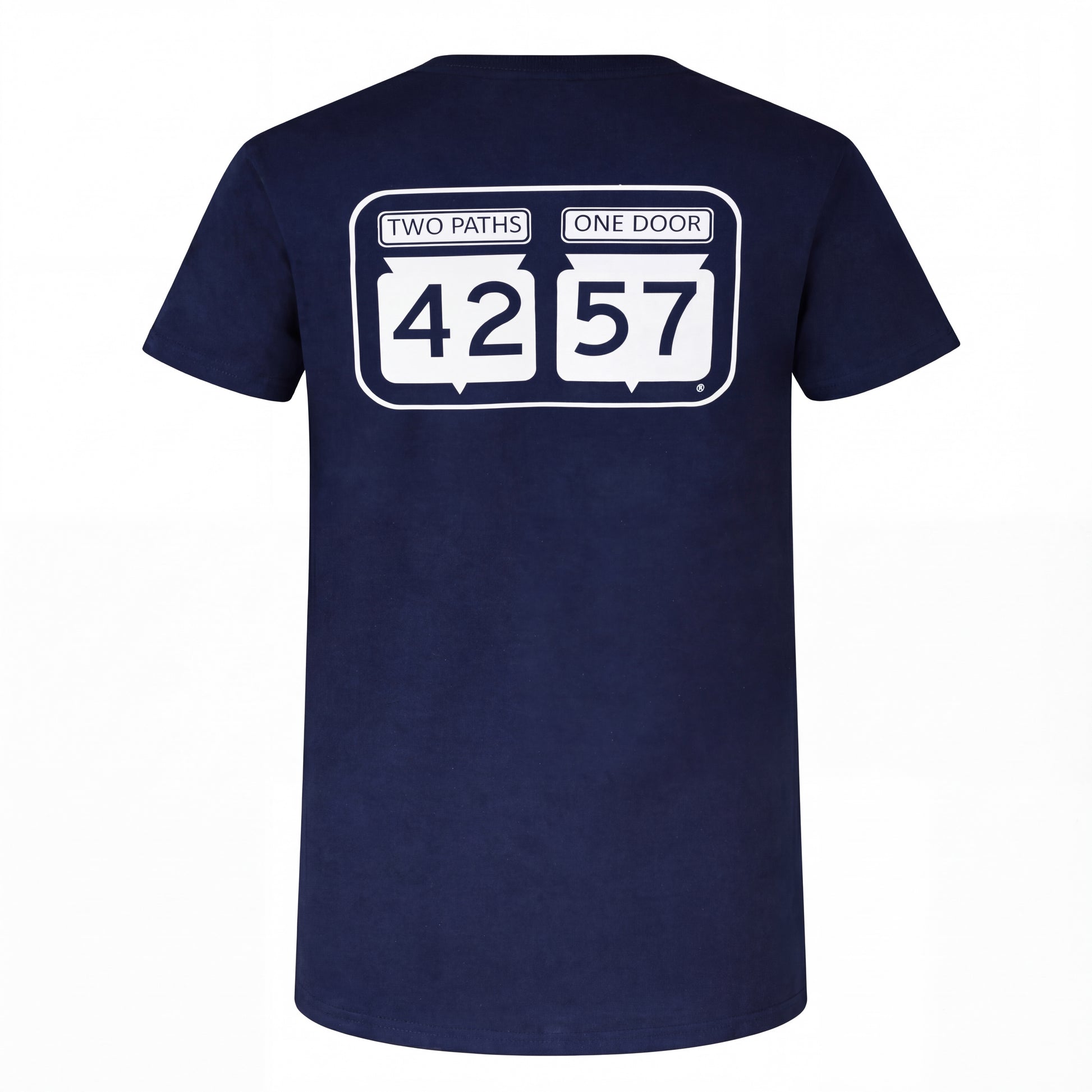 Back view of 42-57 Women’s Classic Tee in navy
