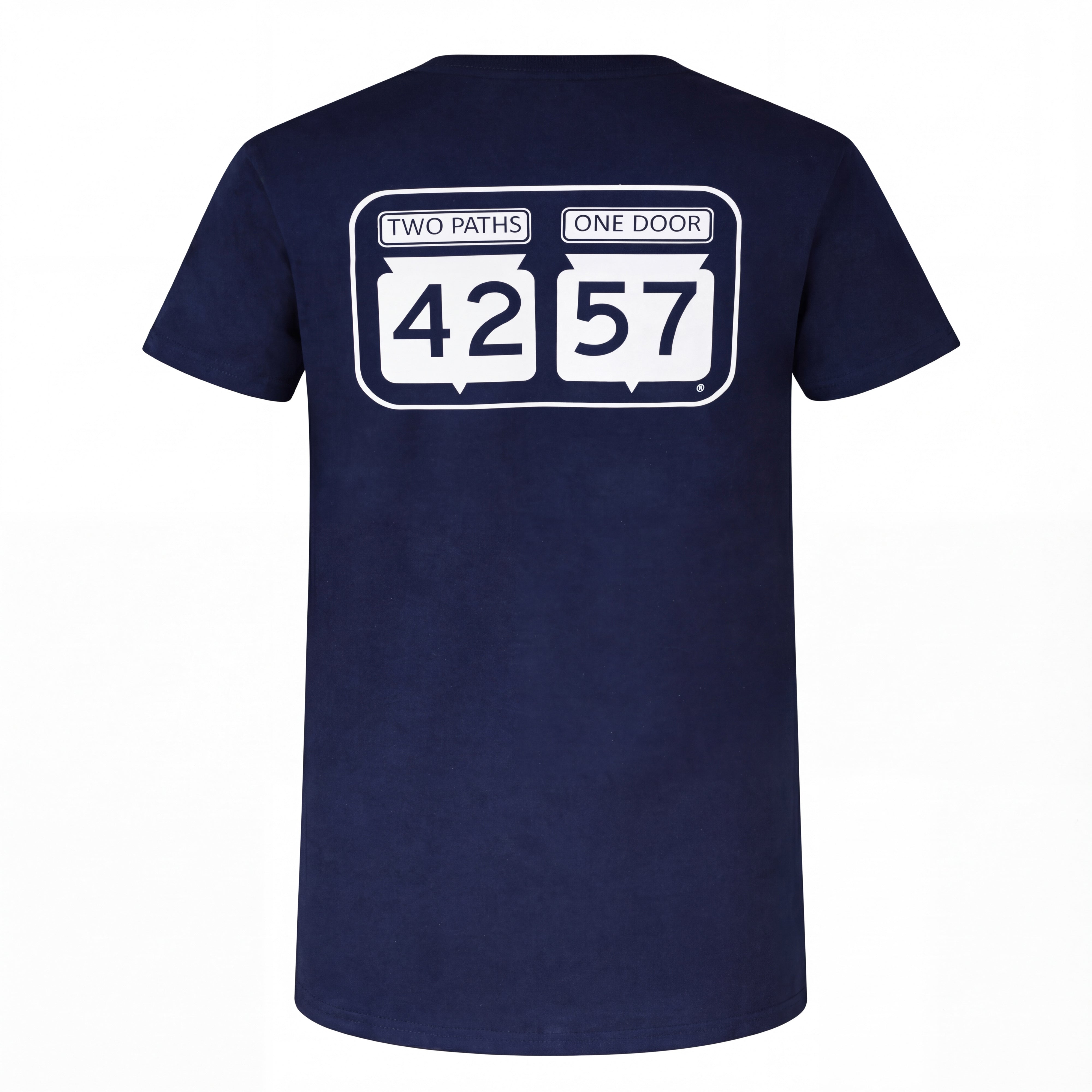 Back view of 42-57 Women’s Classic Tee in navy