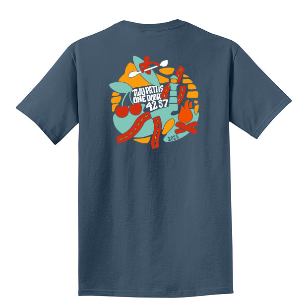 “Door County Vibes” – 2025 Limited Edition Design (2025 Graphic Short-Sleeve T-Shirt) in Blue Heron