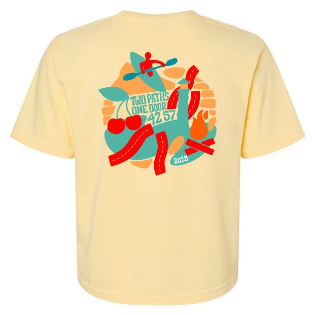 “Door County Vibes” – 2025 Limited Edition Design (2025 Graphic Women’s Boxy Short-Sleeve T-Shirt) in Sunshine