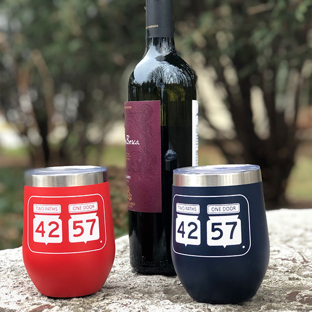 42-57 tumblers with wine