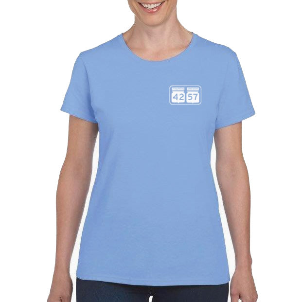 Quiet Side Blue 42-57 women's short sleeve tshirt